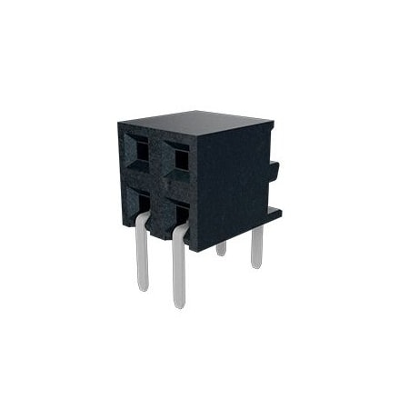 Fci Board Connector, 4 Contact(S), 2 Row(S), Female, Right Angle, 0.079 Inch Pitch, Solder Terminal,  10131932-104ULF